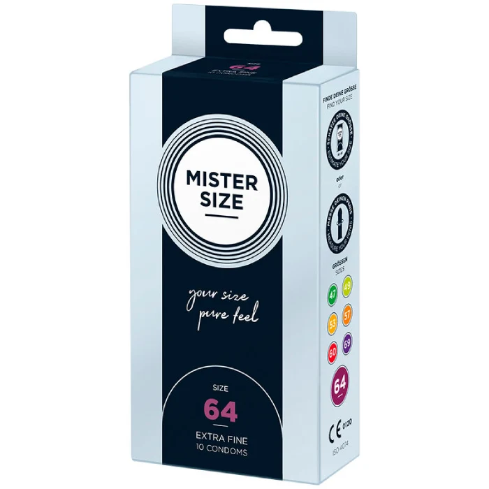 Preservativi XXL Mister size 64 Ultra sottili 10 pezzi