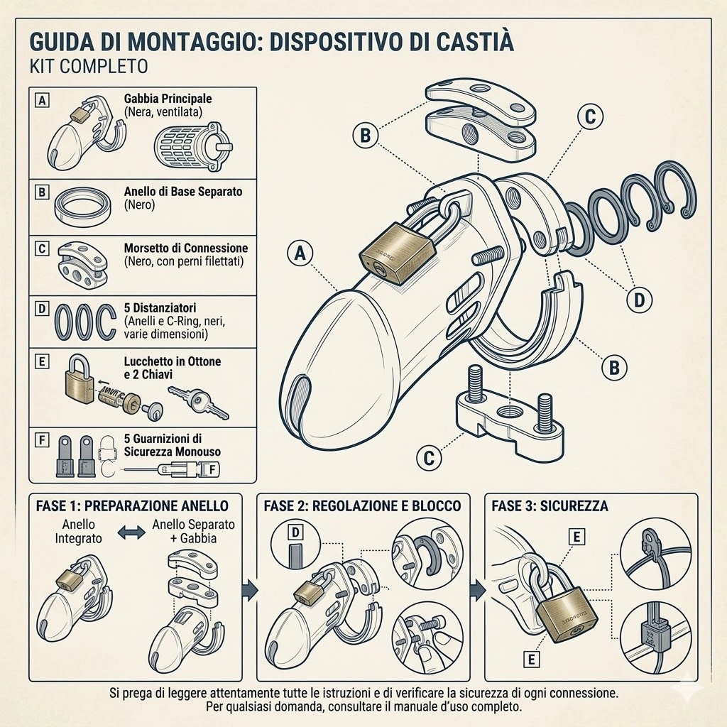 Gabbia di Castità Full Block M - immagine 4